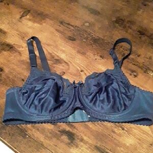 NWOT Ashley Taylor 36B Navy Lace Unpadded underwire Beautiful Bra